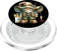 Retirement Fishing GNOME for Retired Dad and Fishing Grandpa PopSockets PopGrip pour MagSafe