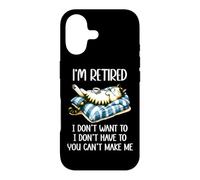 Retirement Not My Problem Im Retired Dont Have to Cat Coffee Coque pour iPhone 17