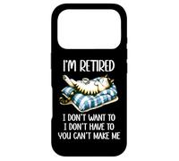 Retirement Not My Problem Im Retired Dont Have to Cat Coffee Coque pour iPhone 17 Pro