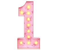 Retisee Chiffres lumineux pour chapiteau de 0,9 m pour décorations de 1er anniversaire, kit de panneau de mousse prédécoupé en mosaïque pour anniversaire, fête prénatale, anniversaire de mariage