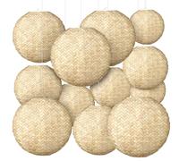 Retisee Lot de 12 lanternes en papier à suspendre de 25,4 cm - Lanternes en papier bohème pour décoration de fête d'anniversaire