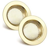Retisee Lot de 2 filtres d'évier en Acier Inoxydable - Filtre d'évier français en Maille dorée - Accessoires d'évier de Cuisine pour déchets à Cheveux - Large Bord Large de 11,2 cm de diamètre
