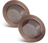 Retisee Lot de 2 filtres d'évier en acier inoxydable pour évier de cuisine, grand bord large de 4,4 cm de diamètre (bronze rouge)