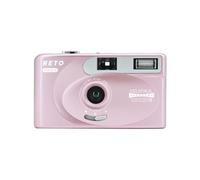 RETO Appareil photo PANO 35 mm, objectif large 22 mm, panorama, commutation facile, mode cinéma, capuchon d'objectif, flash intégré, réutilisable (film et pile AAA)