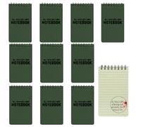 RETON 10 pièces All Weather Notebooks bloc-notes/Aqua Notes pour les activités de plein air Records et tactique, format de poche (vert)