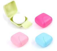 RETON 4pcs Porte-Savon Voyage Candy Color, Salle de Bain Imperméable à l'eau, Rectangulaire, Polypropylène (PP), Bleu