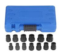 Retonnement d'écrou à l'écrou de l'écrou Set Kit d'outil d'extraction de dureté haute pour les boulons d'écrou de dépouillage endommagés rouillés 13 pcs chromé
