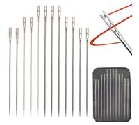 Retoo Aiguilles À Coudre Auto-Enfilables, Lot De 12 Pièces, Métal Résistant, Trois Tailles, Enfilage Facile, Couture À La Main, Pour Seniors Réparations Tissus Maison