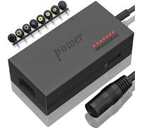 Retoo Alimentation Universelle AC 15V, Chargeur Universel pour Tous Les Ordinateurs Portables vers DC 12V - 20V avec 8 adaptateurs de Prise convertisseur, transformateur AC-DC Adaptateur 12V vers 24V