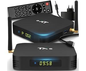 Retoo Android TV Box TX6 avec télécommande | Box Android TV Client de Streaming multimédia | 4 Go de RAM, 32 Go de ROM | HDMI, Miracast, HDR, Quad-Core AllWinner H6, 2,4 GHz, WiFi, Ethernet, USB 3.0