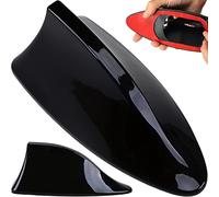 Retoo Antenne De Voiture Universelle, 17x7 Cm Antenne De Voiture Avec Signal Radio Fm, Étanche, Auto-adhésive En Forme D'aileron De Requin, Pour Auto Suv Camion Van, Accessoire Voiture, Noir
