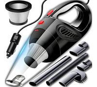 Retoo Aspirateur à Main 120W 12V, avec Filtre HEPA Réutilisable, Puissance d’Aspiration 4200 Pa, Accessoires Interchangeables, Câble de 4,8m, Design Compact et Silencieux