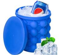 Retoo Bac à glaçons en silicone - Capacité : environ 120 glaçons - Diamètre : 11 cm - Hauteur : 12 cm - Couvercle en forme de tasse - Sans BPA - Gobelet avec glace pour boissons, whisky refroidi