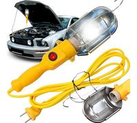 Retoo Baladeuse à main, douille E27, lampe de travail, d'inspection, atelier, chantier, ampoule avec câble d'alimentation de 10 m, interrupteur, prise