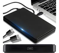 Retoo Boîtier Disque Dur 2,5'', SATA I, II, III, HDD, Câble USB Inclus, USB 2.0, Plug & Play, 73 mm x 120mm, écriture 30 MB/s, Lecture 42 MB/s, Diode Indiquant Le Fonctionnement De L'appareil, Noir