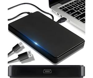 Retoo Boîtier Disque Dur 2,5'', SATA I, II, III, HDD, Câble USB Inclus, USB 2.0, Plug & Play, 73 mm x 120mm, écriture 30 MB/s, Lecture 42 MB/s, Diode Indiquant Le Fonctionnement De L'appareil, Noir