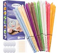 Retoo Bougies D’oreilles, 16 Pièces, 8 Couleurs, Bâtons Et Pads Inclu, Bougies Auriculaires En Cire Naturelle Et Biologique, Kit De Nettoyage D’oreille Pour Détendez-vous Et Enlever Le Cérumen