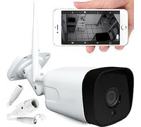 Retoo Caméra de Surveillance extérieure avec 2Mpx et portée jusqu'à 50m, caméra avec WiFi 2.4Ghz et résolution Full HD, caméra extérieure avec Vision Nocturne, antenne 5dBi et Zoom