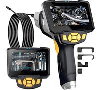 Retoo Camera Endoscopique FHD 1080p, Rotation De l'image à 360°, 6 LED Réglables,4 Conseils, Longueur du Câble 5 m, IP67, LCD 4.3", Aperçu en Direct, pour LesInstallations d'eau Et D'assainissemen