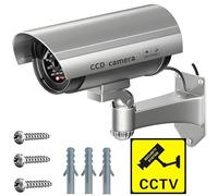 Retoo Caméra factice rotative pour extérieur et intérieur, CCD sans Fil avec LED Clignotante, caméra de sécurité étanche, Fausse caméra de Surveillance du Bureau à Domicile, caméra factice
