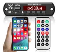 Retoo Carte de décodeur Audio de Voiture Bluetooth avec télécommande, écran LCD et AUX 3,5 mm, 7V - 12V, Module Audio Radio FM USB, Prend en Charge SD, FM, FLAC, WAV, WMA et MP3, Carte de décodage