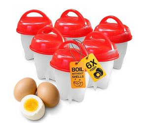 Retoo Chaudière à œufs pour 6 œufs sans coquille antiadhésive pour 6 œufs sans coquille, Accessoires de chaudière à œufs de cuisine pour omelette rapide, Cuiseur à œufs facile, Cuiseur à vapeur Eggies
