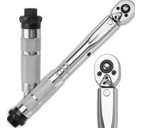 Retoo Clé dynamométrique 7-112 Nm, jeu de clés à cliquet 1/2" avec rallonge et douilles, réglage précis, verrouillage / déverrouillage, rotation gauche/droite, indicateur de bon indicateur pour