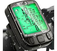 Retoo Compteur Vélo sans Fil, Étanche, Écran LCD, 25 Fonctions, Plage De Mesure De Température -20°C - 70°C, Type De Rétroéclairage LED, pour Vélos, Motos, Facile à Utiliser, Noir