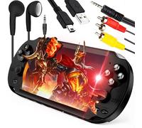 Retoo Console de jeu portable, avec écran HD de 5,1 ", portable, rétro, avec plus de 1000 jeux, lecteur de carte SD, casque inclus, idéale pour enfants et adultes, noire