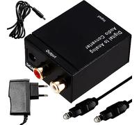 Retoo Convertisseur audio Wandler Convertisseur analogique numérique Adaptateur Koaxial Da Wandler Optisch auf auf Klinke 3.5mm Cinch RCA Audio Stéréo Adaptateur Toslink SPDIF Coaxial