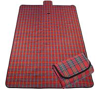 Retoo Couverture de Pique-Nique imperméable Picnic Blanket légère compacte XXL Couverture de Camping à Carreaux 180 x 150 cm pour Camping, Pique-Nique, extérieur, Jardin, Parc, Couverture de Plage