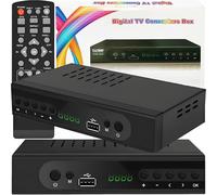 Retoo Décodeur, Tuner TV Numérique Terrestre, Récepteur Numérique Haute Définition Full HD 1080p, Télécommande Universelle, 3D, USB 2.0, Affichage Led, HDMI V1.4b, SCART, 240V, 50Hz/60Hz, DVB-T DVB-T2
