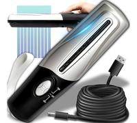 Retoo Destructeur De Documents Portable, Destructeur Papier, Déchiqueteur Sécurité, Câble USB DC 5V Ou 4 Piles AA, Découpe Rapide, Portatif, Compact, Largeur D'entrée 11 Cm, Noir Et Argent