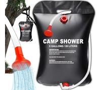 Retoo Douche de Camping 20 L/5 gallons Solaire Chauffe Solaire Douche Solaire Douche de Jardin d'extérieur Sac à Eau Solaire Portable pour Jardin, Douche de Voyage avec pommeau de Douche