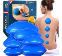 Retoo Ensemble de Ventouses en Silicone - Masseur Anti-Cellulite et Anti-Âge - 4 Pièces pour Thérapie par Ventouses