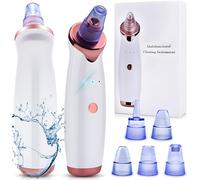 Retoo Extracteur de points noirs avec 5 embouts d'aspiration interchangeables et 3 niveaux, aspirateur avec aspirateur à points noirs et recharge USB, aspirateur sous vide, aspirateur de pores, Blanc