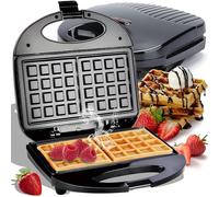 Retoo Gaufrier 750W pour 2 gaufres belges antiadhésif
