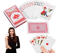 Retoo Jeu De 54 Cartes À Jouer Professionnelles, Papier Haute Qualité, Flexibles, Format Compact 6x9cm, pour Poker Magie Famille Voyages