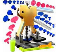 Retoo Kit De Débosselage sans Peinture, Kit De Réparation De Bosses, Spatule, Extracteur PDR avec Réglage, pour Débosseler Voitures, Réfrigérateurs, Motos Et Autres Surfaces De Carrosserie