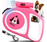 Retoo Laisse enroulable pour chien de 5 m pour petits et grands chiens, bande flexible pour les promenades à droite, poignée confortable, laisse robuste pour promener le chien Laisse de qualité