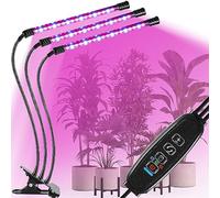 Retoo Lampe à LED à spectre complet pour plantes, lampe de bureau pour serre, lampe de croissance pour plantes d'intérieur, 60 LEDs, télécommande à commande de ligne, lampe de croissance avec minuteur