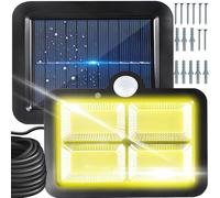 Retoo Lampes solaires d'extérieur avec détecteur de mouvement, 128 LED, nouveau modèle amélioré, lampe solaire d'extérieur pour jardin, lampes solaires pour terrasse, véranda, garage, porte d'entrée