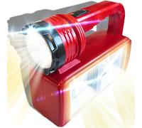 Retoo Lanterne de poche rechargeable pour extérieur camping pour randonnée, pêche, promenades pour chien, urgence, lampe de travail rouge