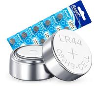 Retoo Lot de 10 piles bouton alcalines LR44 1,5 V AG13 - Piles bouton alcalines de longue durée - 110 mAh - Pour télécommandes, montres, balances, calculatrices