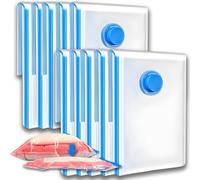 Retoo Lot de 10 sacs sous vide, 50 x 60 cm, sacs de voyage, réutilisables, étanches pour vêtements, linge de lit