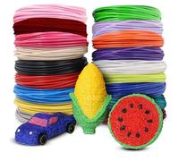 Retoo Lot de 20 filaments PLA pour stylo 3D - 20 couleurs différentes et 100 m de longueur - Pour impression 3D - 1,75 mm - Cadeau pour filles et garçons - Convient pour tous les stylos 3D