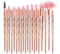 Retoo Lot de 20 pinceaux de maquillage pour le visage et les yeux - Pinceaux pour fond de teint, poudre, correcteur, fard à paupières