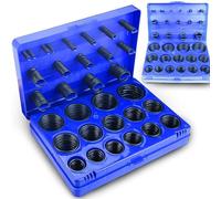 Retoo Lot de 419 joints toriques en caoutchouc NBR résistants à l'huile, joints toriques en caoutchouc pour systèmes hydrauliques, moteurs et appareils électroménagers, avec boîte en plastique