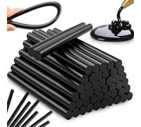 Retoo Lot de 46 bâtons de colle chaude - 11 mm x 200 mm - Noir - Pour pistolet à colle chaude - Pour bricolage et réparation rapide - Durcissement rapide - Idéal pour le bois, le métal et le plastique