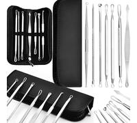 Retoo Lot de 7 tire-comédons en acier inoxydable - Pour le visage et le nez - Pour tous les types de peau